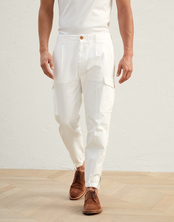 Pantalón corte ergonómico Blanco Hombre - Brunello Cucinelli