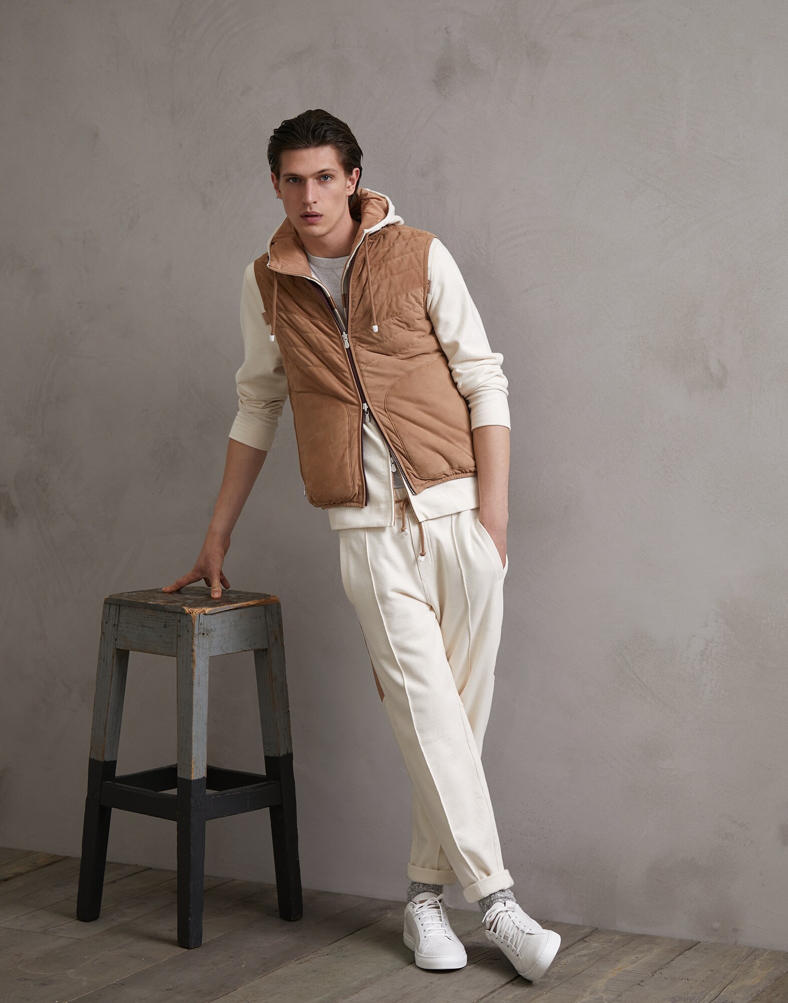 Sweatshirt Ecru Herren 4 - Brunello Cucinelli
