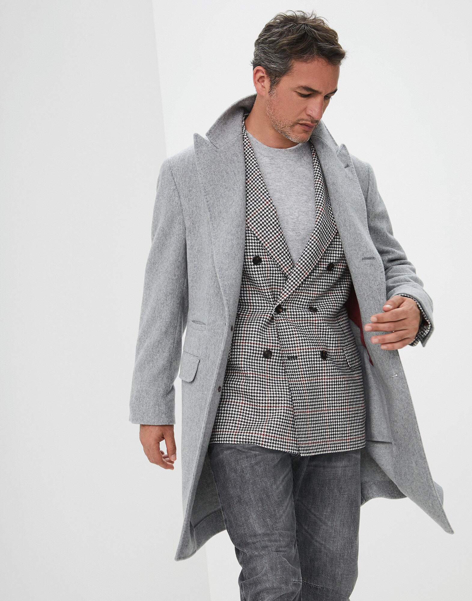 ウィンターコート パールグレー メンズ 4 - Brunello Cucinelli