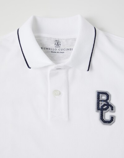 Pique polo shirt White Boy - Brunello Cucinelli 