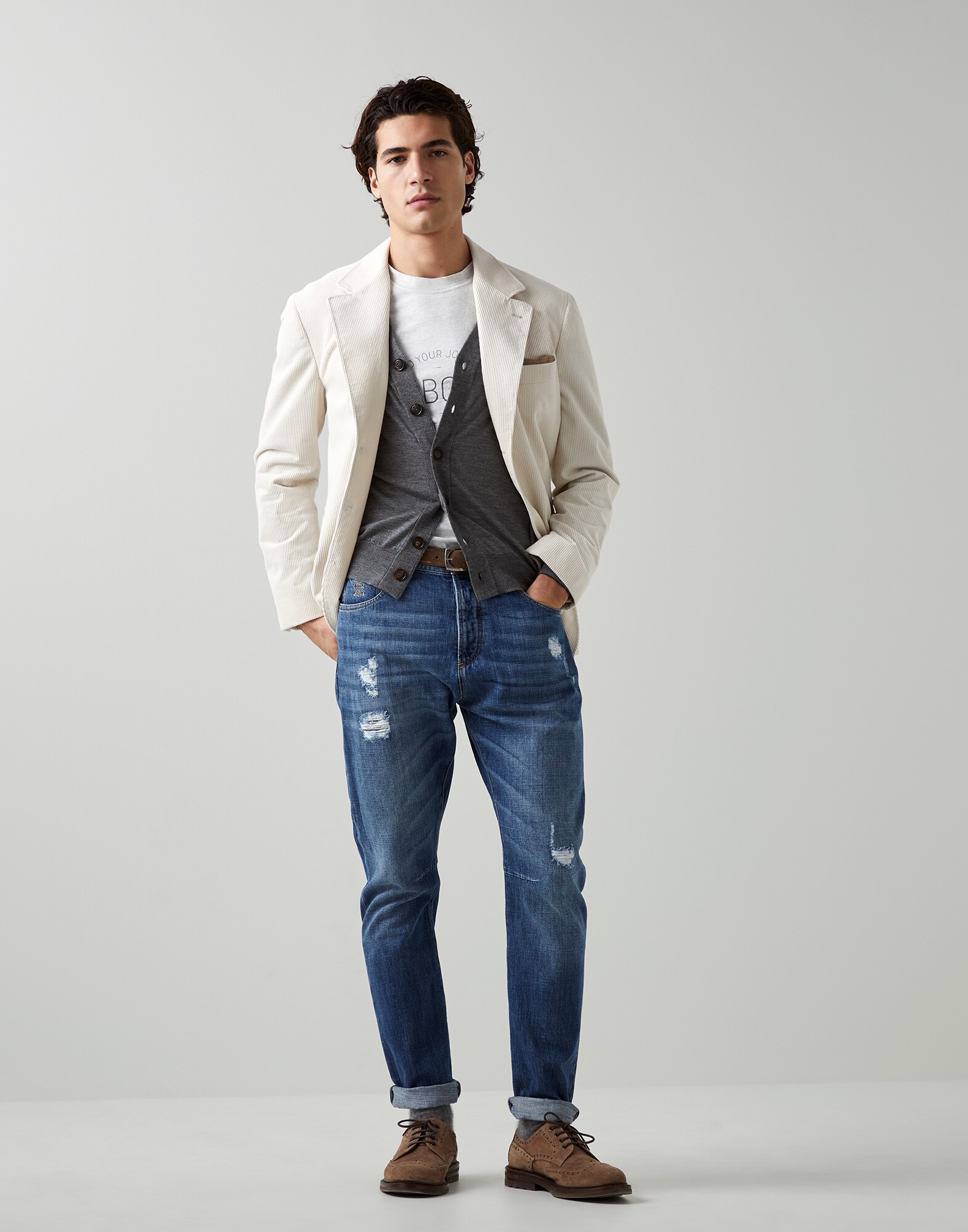 Button-front Cardigan - Full look