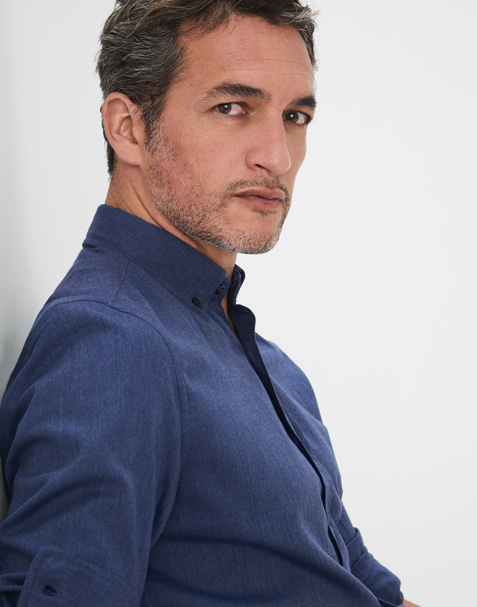 Button Down Shirt Denim Man 3 - Brunello Cucinelli