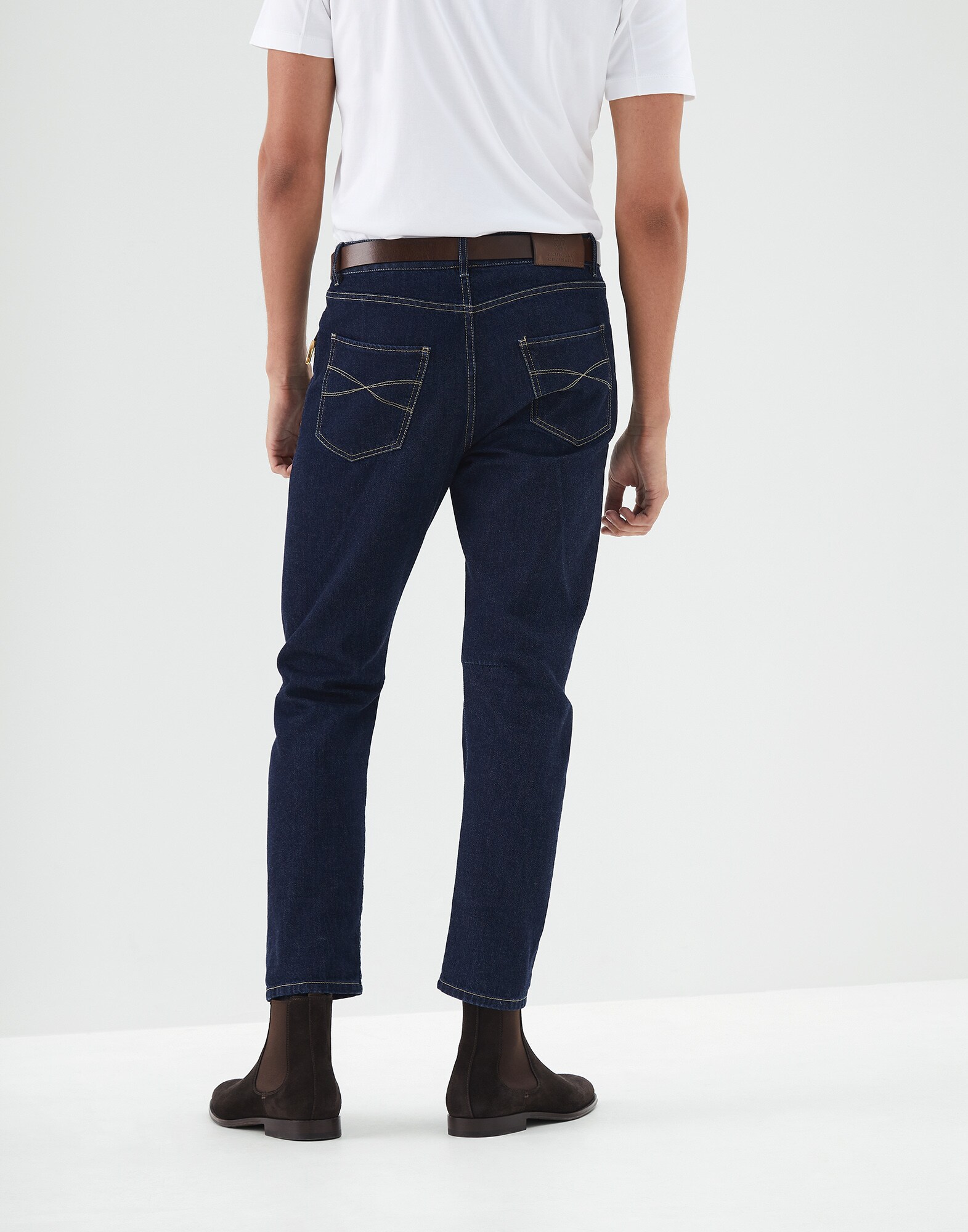 Denim Trousers Dark Denim Man 1 - Brunello Cucinelli