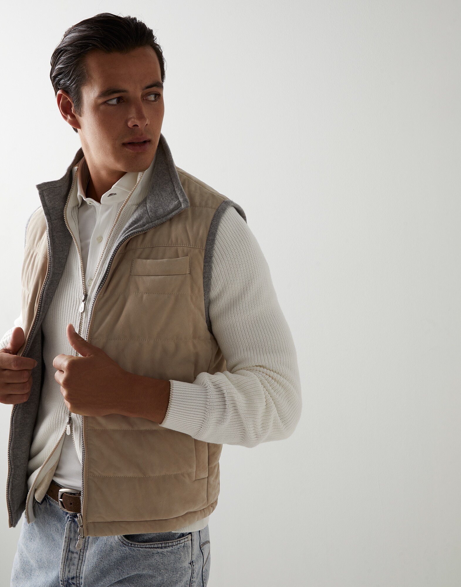 Zip-front Cardigan - Editorial view