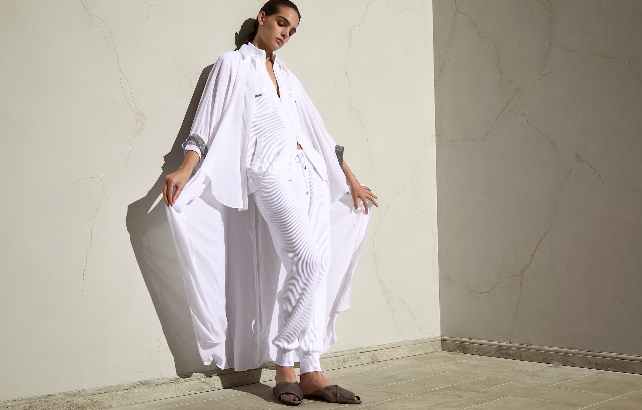 Chemise avec Monile Blanc Femme - Brunello Cucinelli
