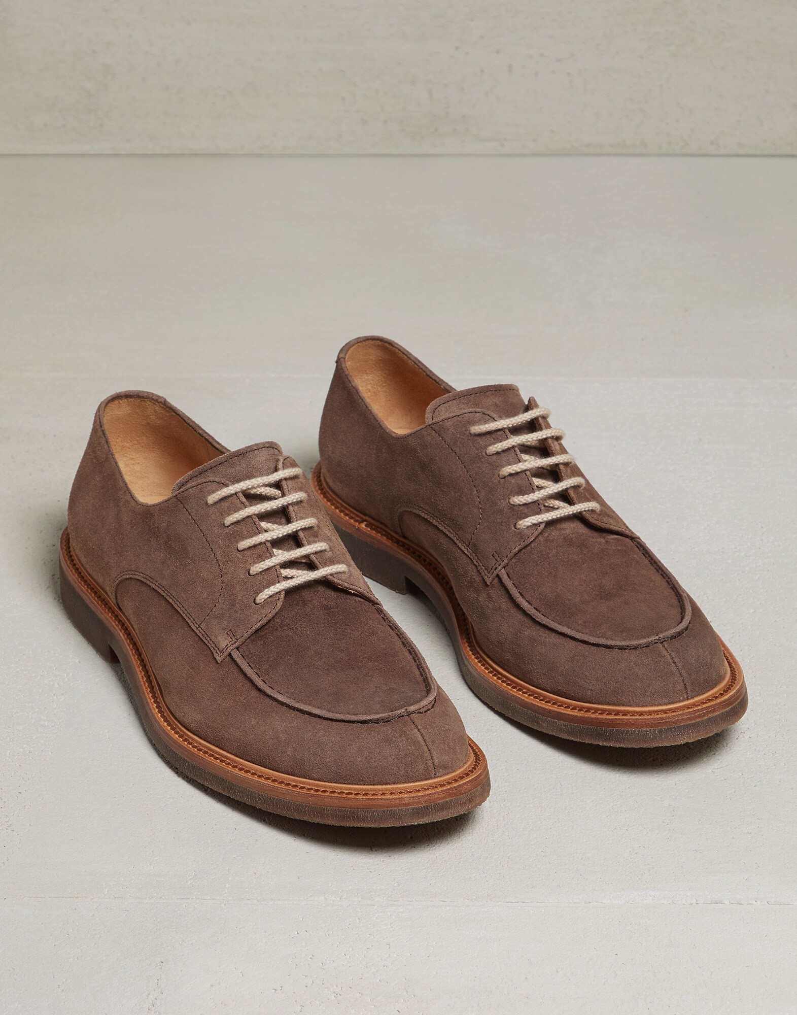 Derbies en daim Marron Homme - Brunello Cucinelli