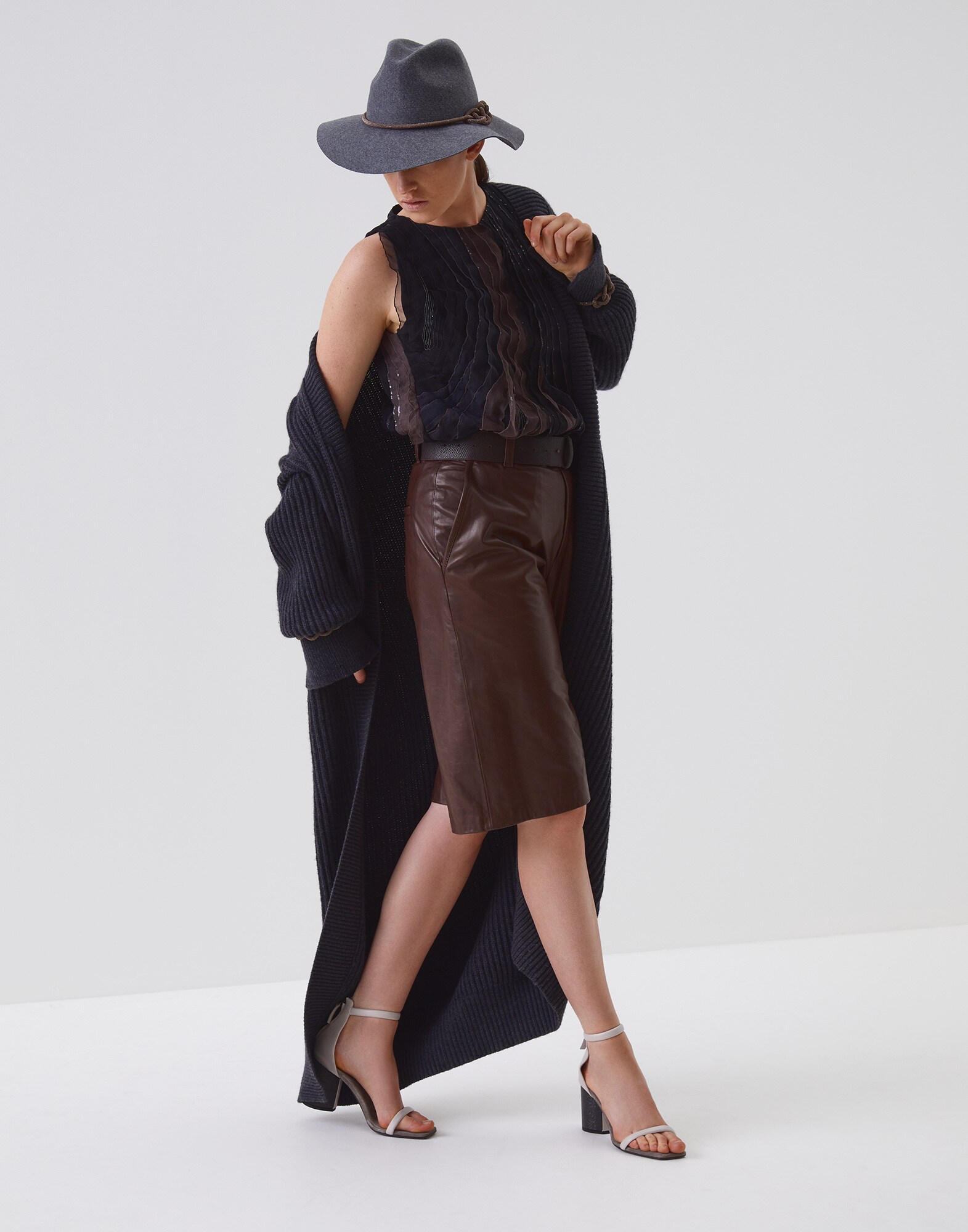 Leather Trousers Mustang Woman 3 - Brunello Cucinelli