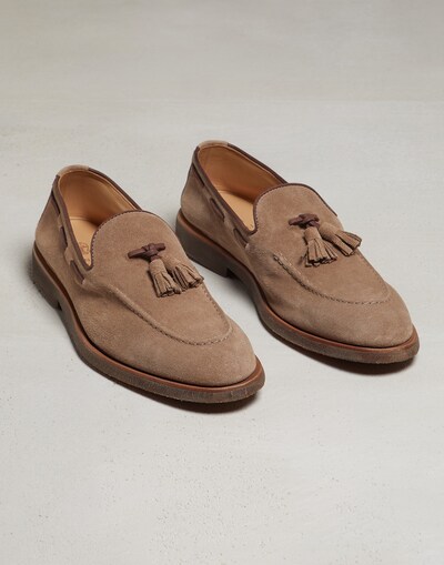 Suede loafers Beige Man - Brunello Cucinelli
