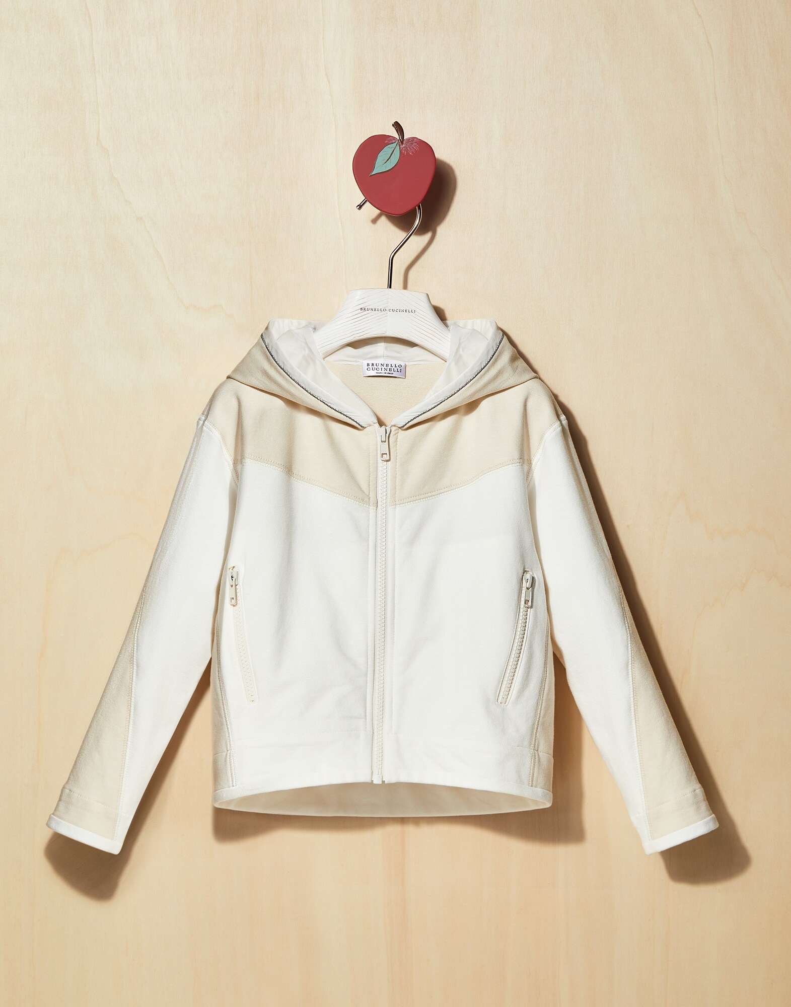 Lightweight French terry sweatshirt Natural Girl - Brunello Cucinelli