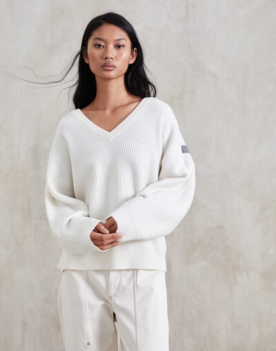 Cashmere sweater White Woman -
                        Brunello Cucinelli
                    