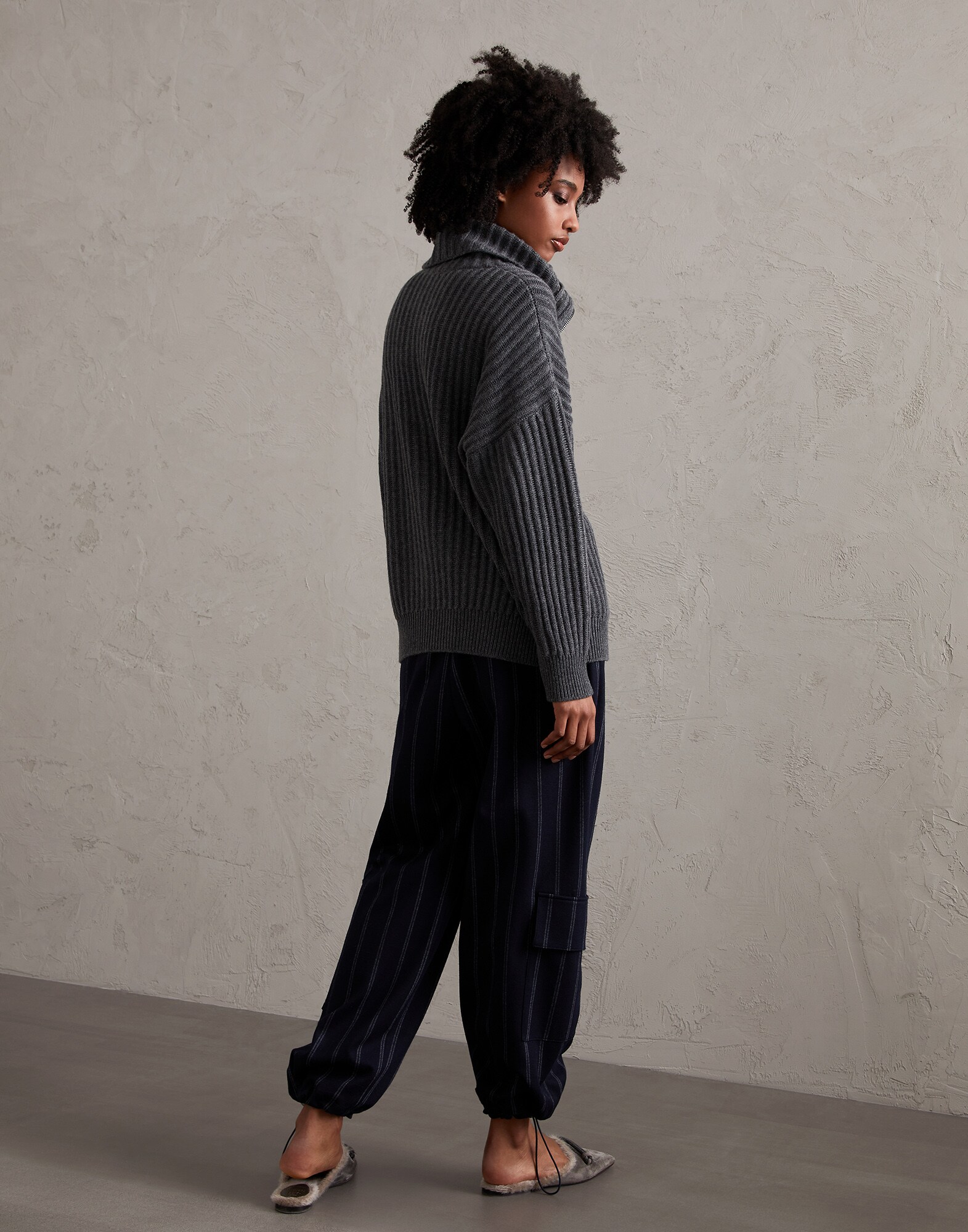 Zip-front Cardigan - Back view