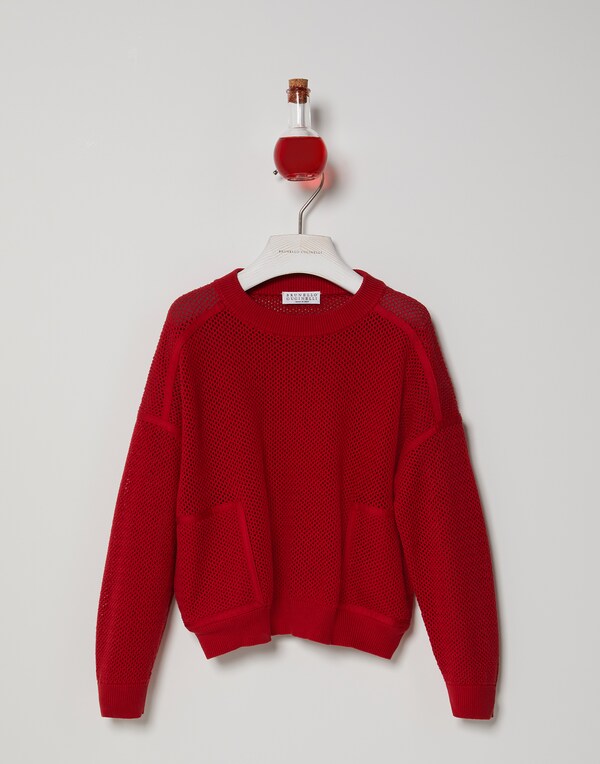 Jersey de algodón Rojo Niña - Brunello Cucinelli 