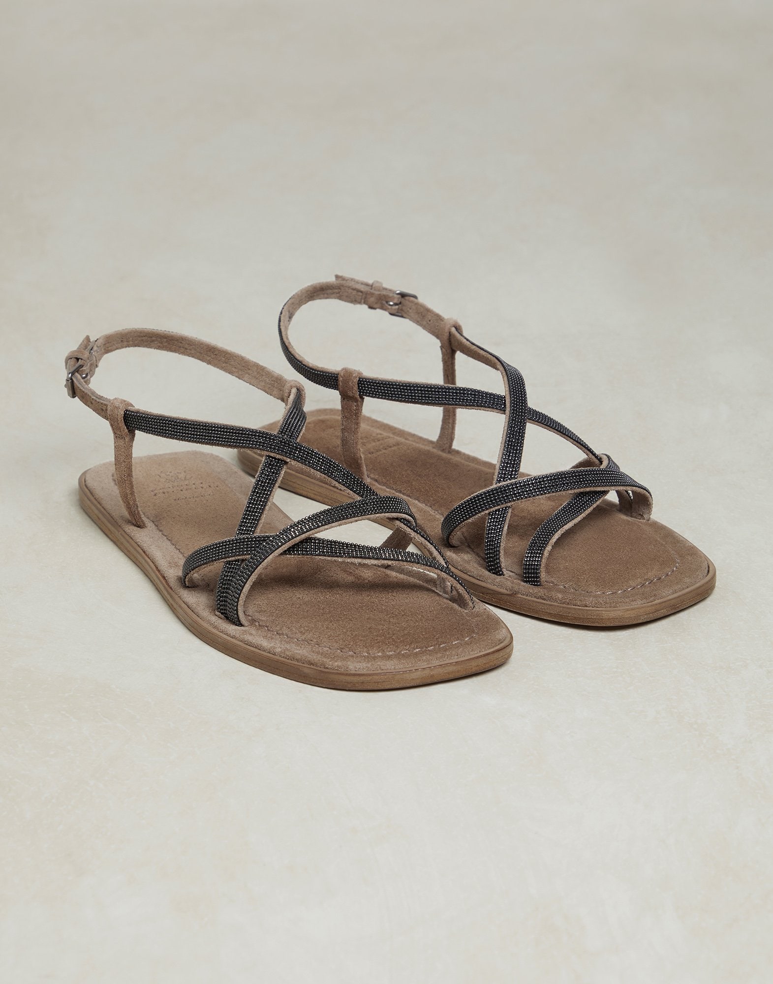 Leather sandals for women | Brunello Cucinelli