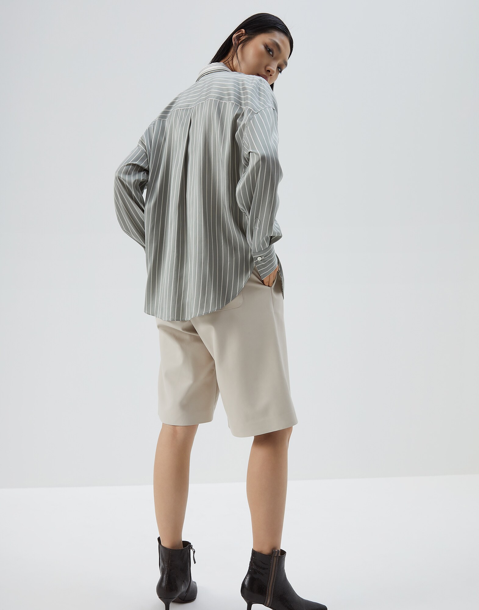 Silk Shirt Mint Green Woman 2 - Brunello Cucinelli