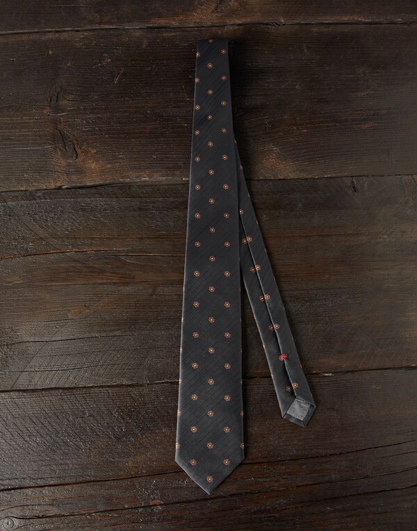 Silk necktie Dark Grey Man - Brunello Cucinelli 