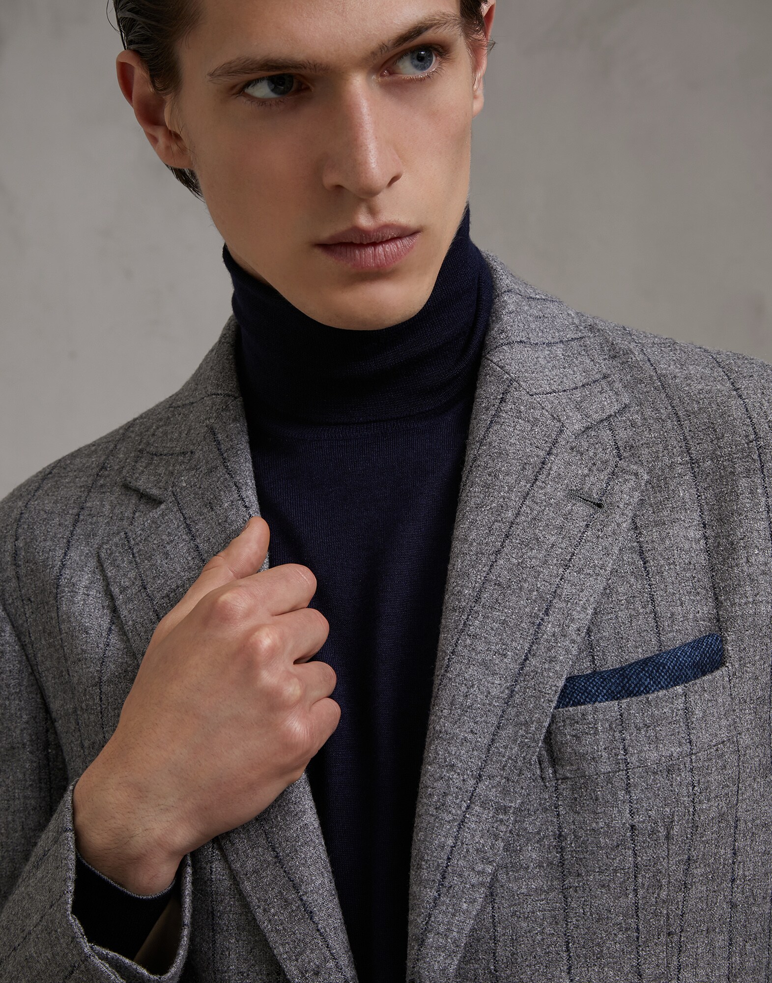Single Breasted Blazer Medium Grey Man 2 - Brunello Cucinelli