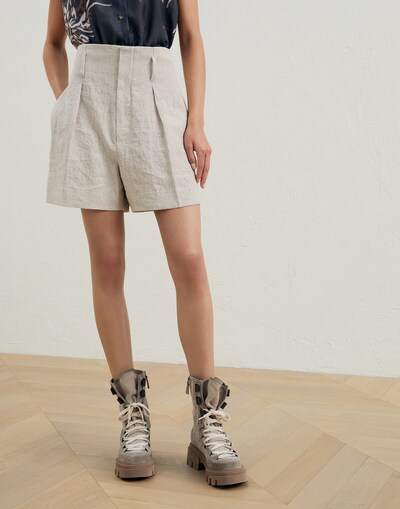 Linen shorts Sand Woman -
                        Brunello Cucinelli
                    