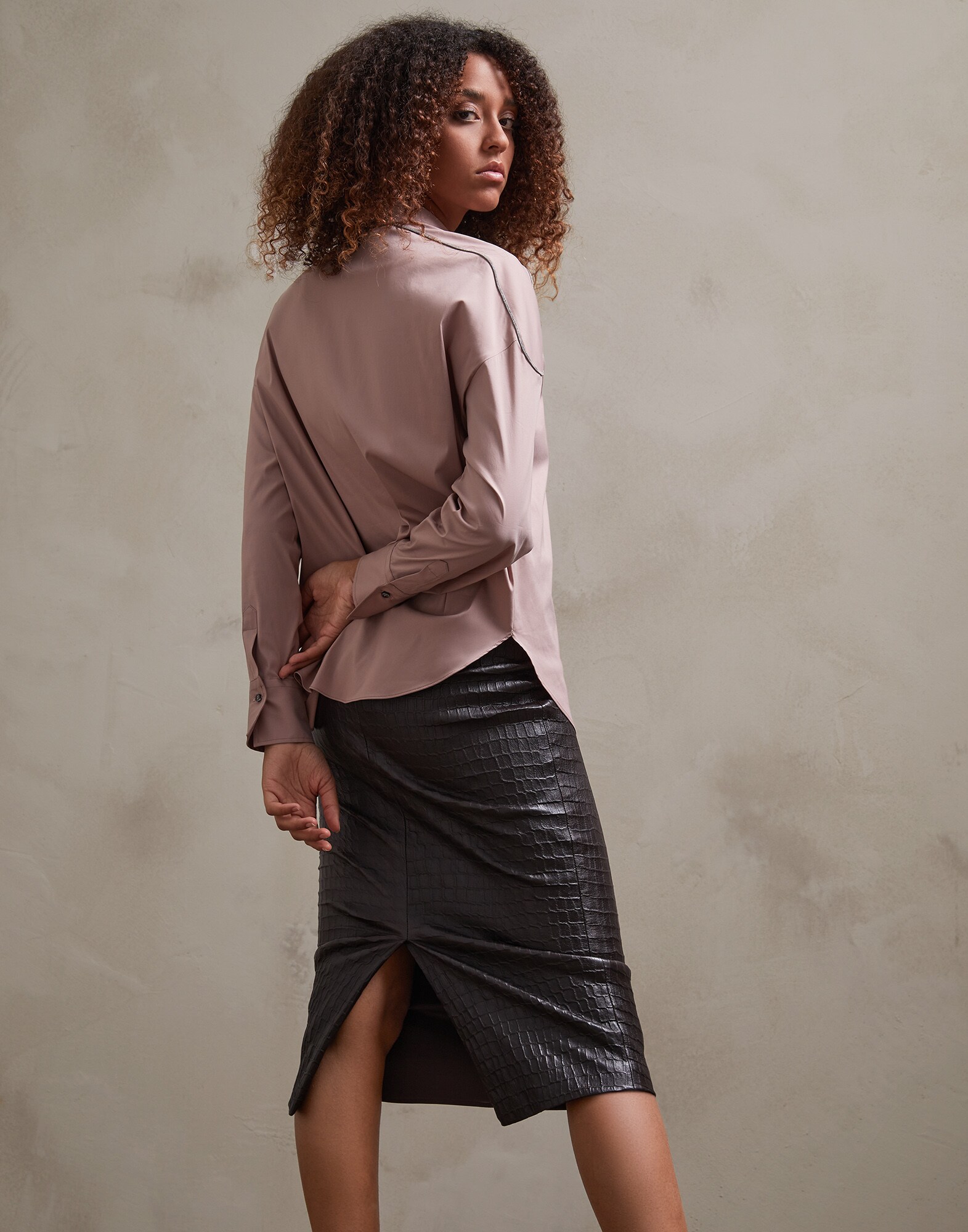 Cotton Shirt Pink Woman 2 - Brunello Cucinelli