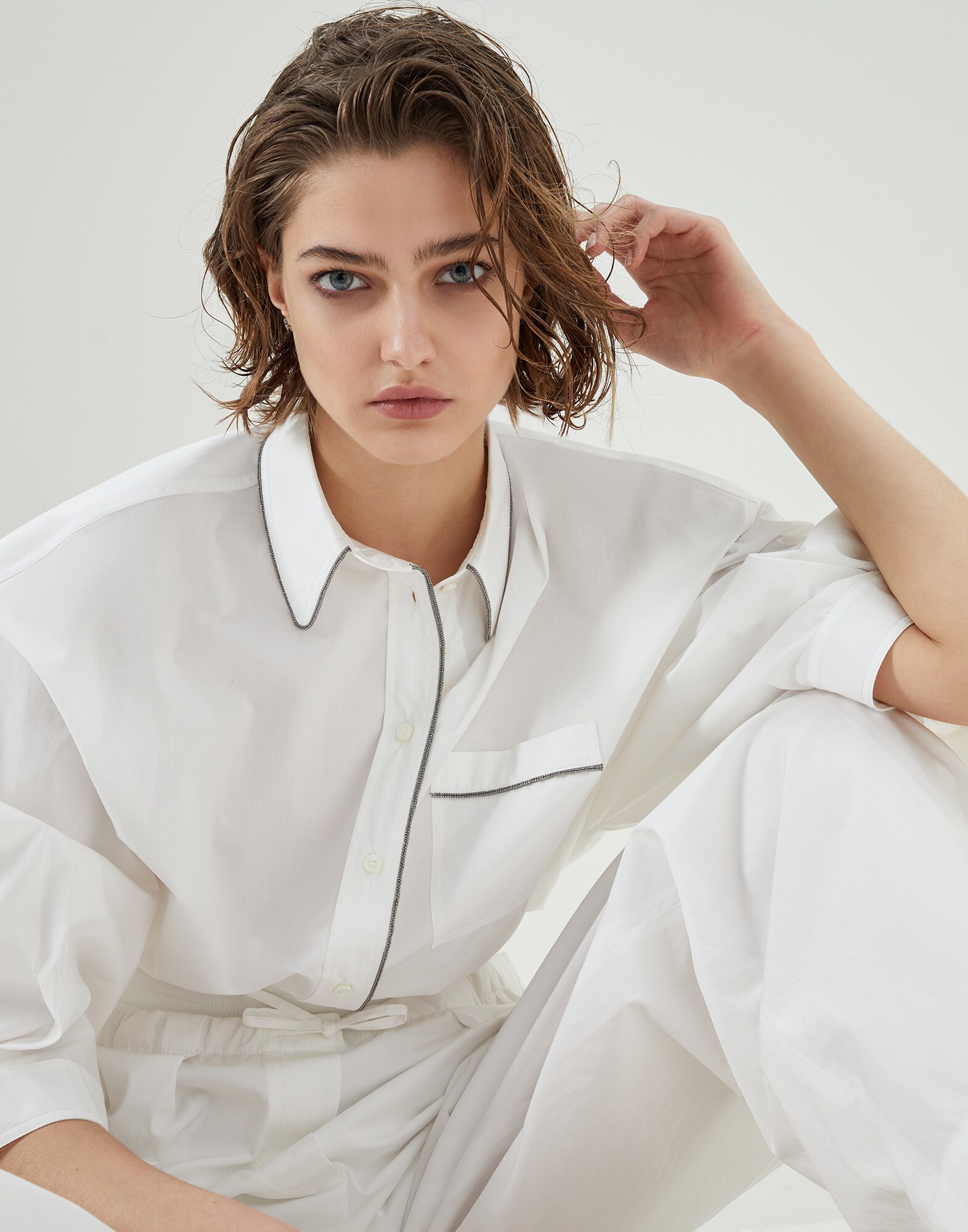 Poplin shirt White Woman - Brunello Cucinelli