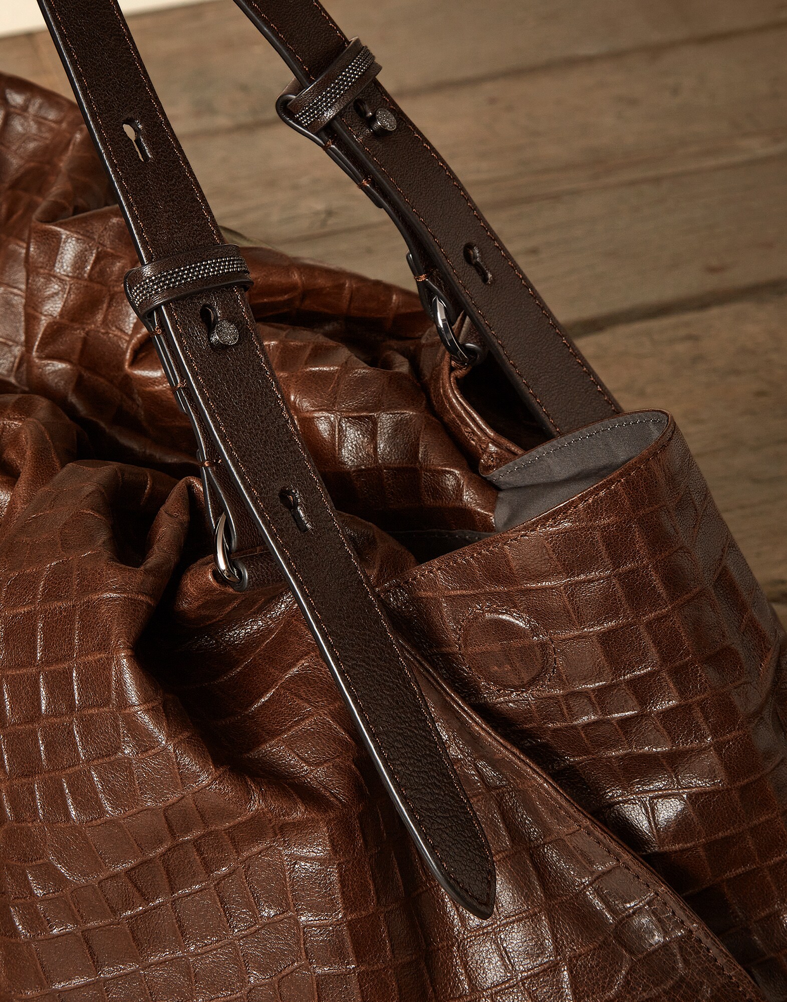 Shopper Bag Rust Brown Woman 2 - Brunello Cucinelli