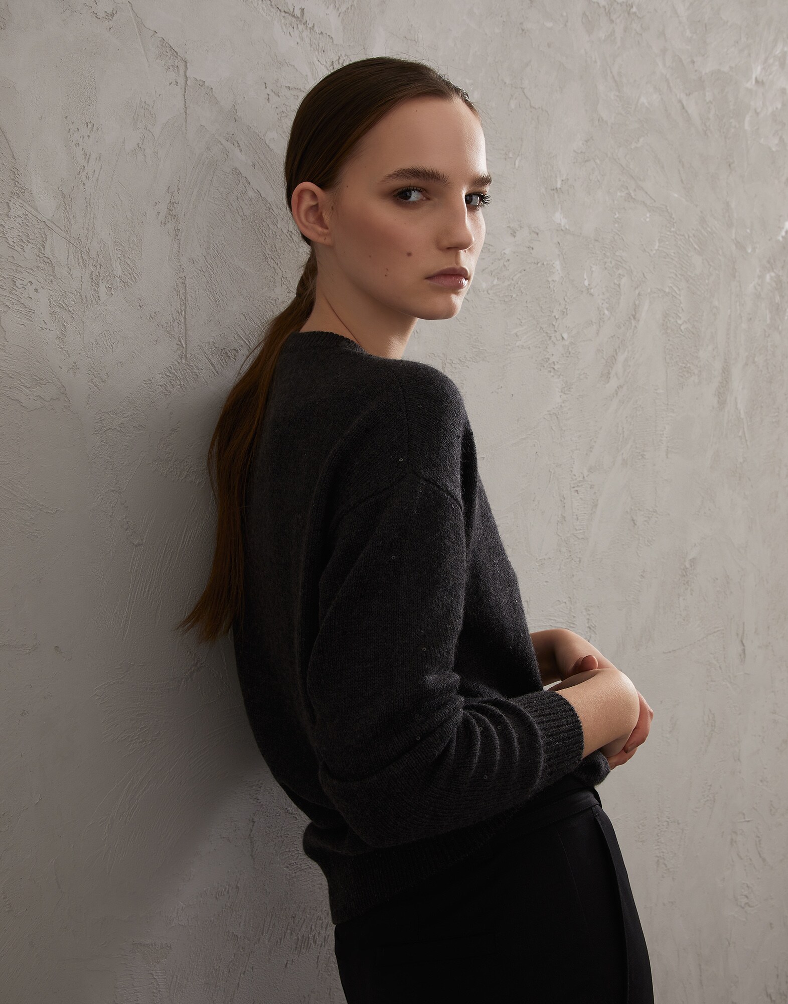 Cashmere and silk sweater Lignite Woman - Brunello Cucinelli