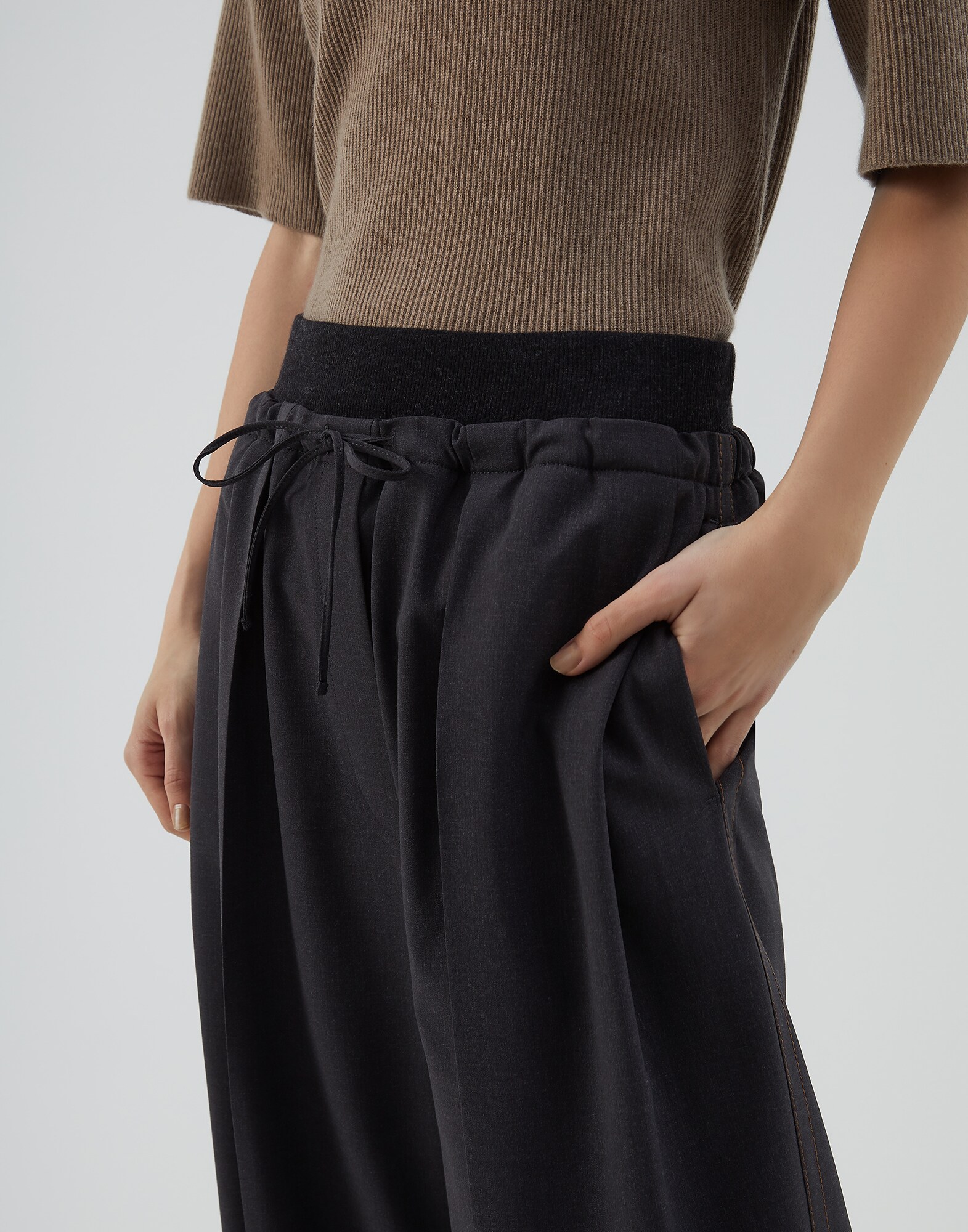 Pantalones Antracita Mujer 2 - Brunello Cucinelli