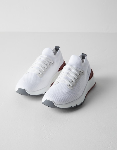 Chaussures de running en maille Blanc Homme - Brunello Cucinelli 