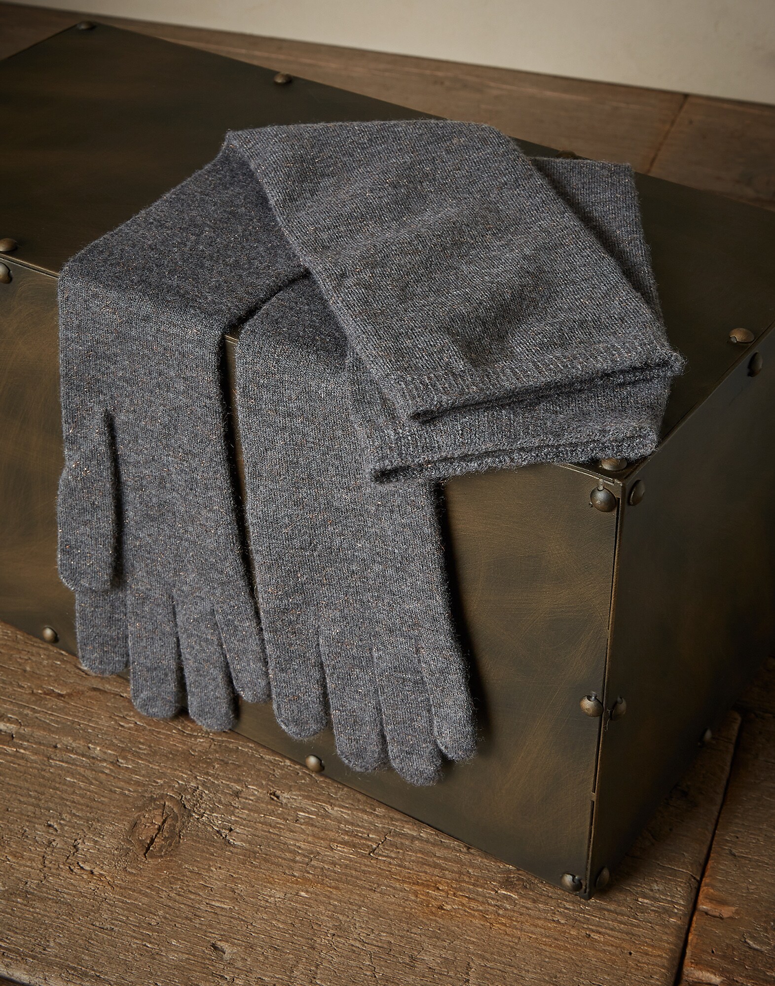 Gloves Medium Grey Woman 0 - Brunello Cucinelli