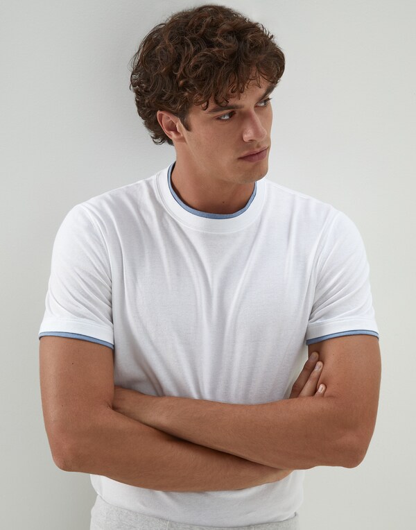 Basic fit T-shirt White Man - Brunello Cucinelli 