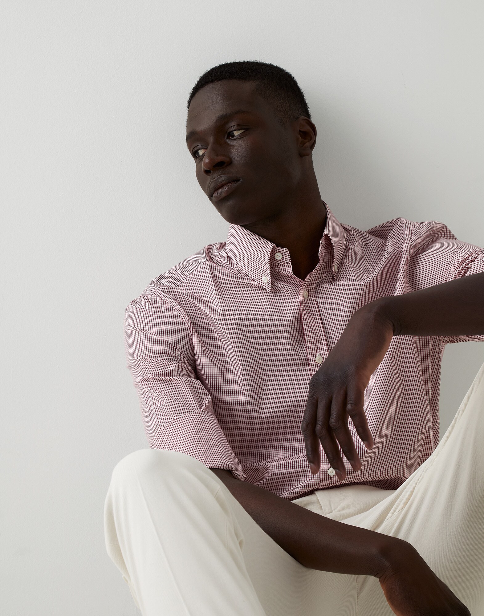 Chemise à carreaux Rouge Homme - Brunello Cucinelli