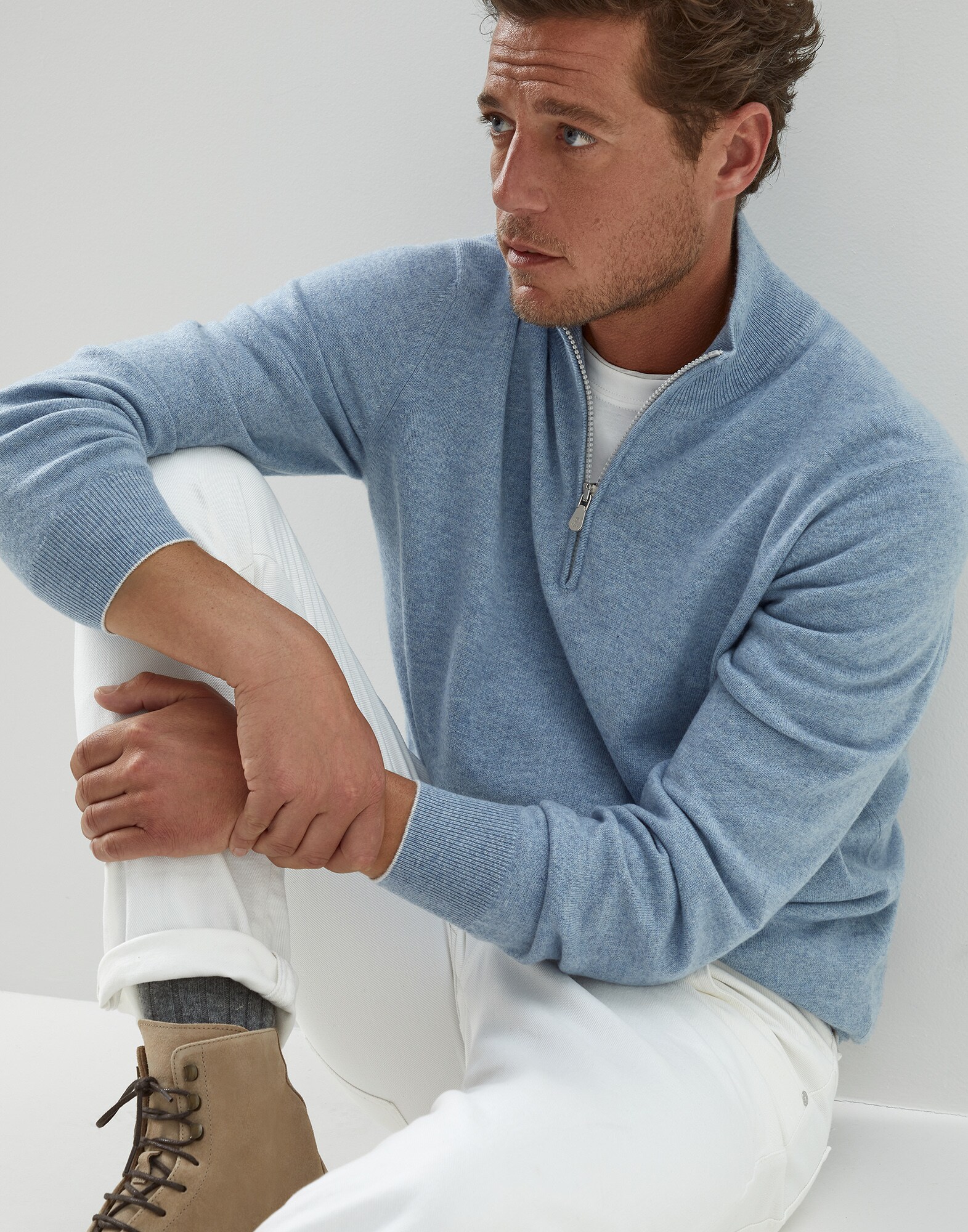 Zip Neck Sweater - Editorial view