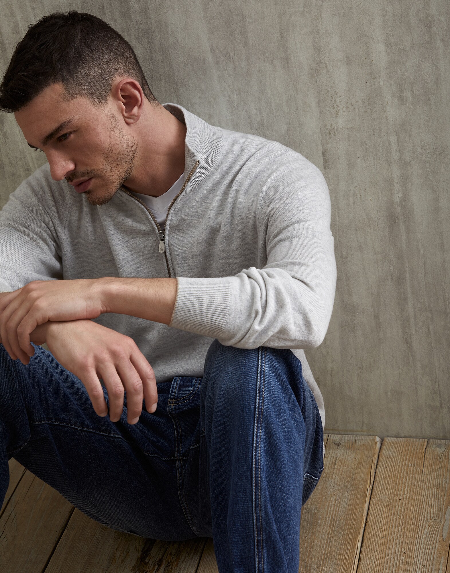 Zip Neck Sweater - Editorial view