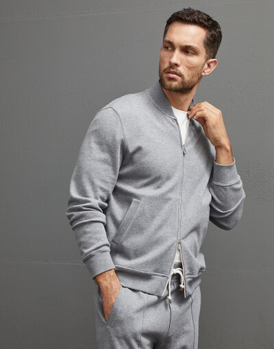 Interlock sweatshirt Medium Grey Man - Brunello Cucinelli 