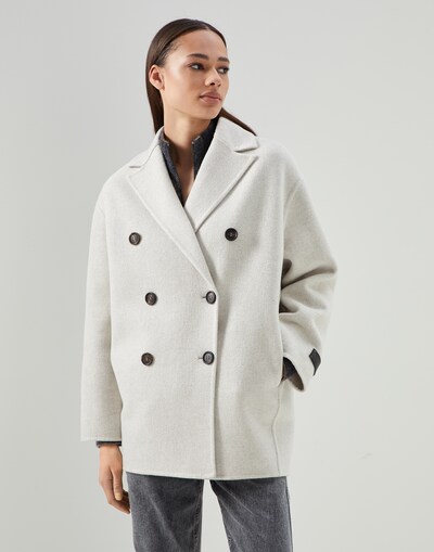 Handmade outerwear jacket Light Grey Woman - Brunello Cucinelli 