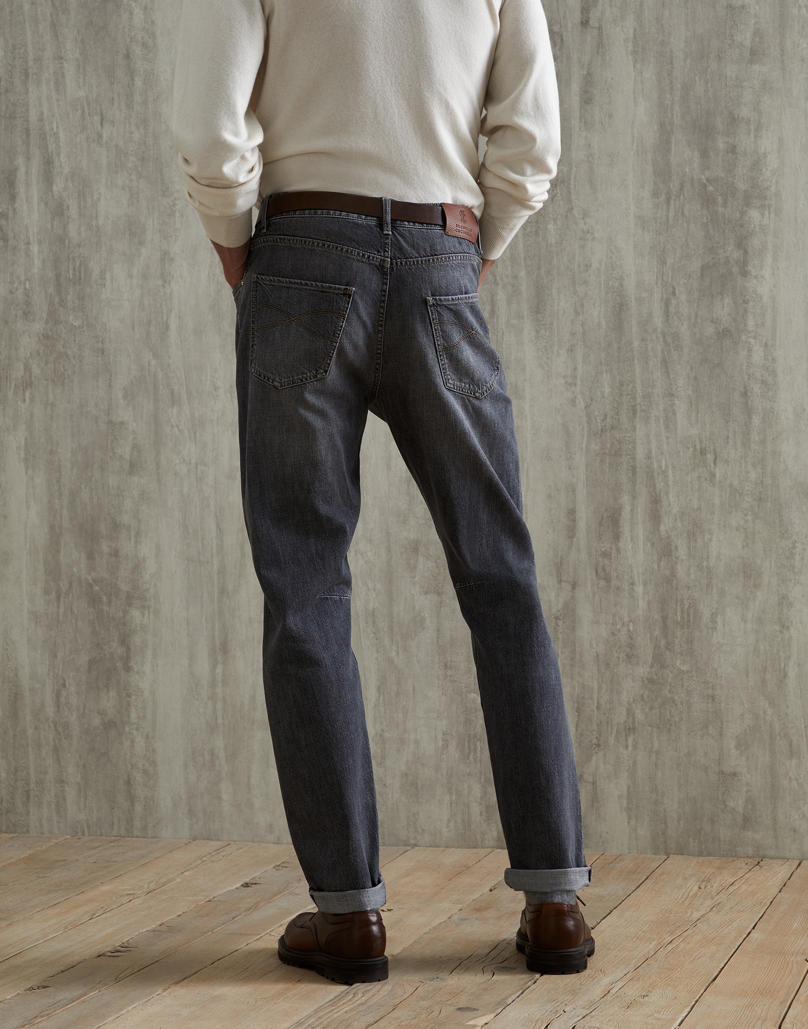 men's five pocket jean style trousers