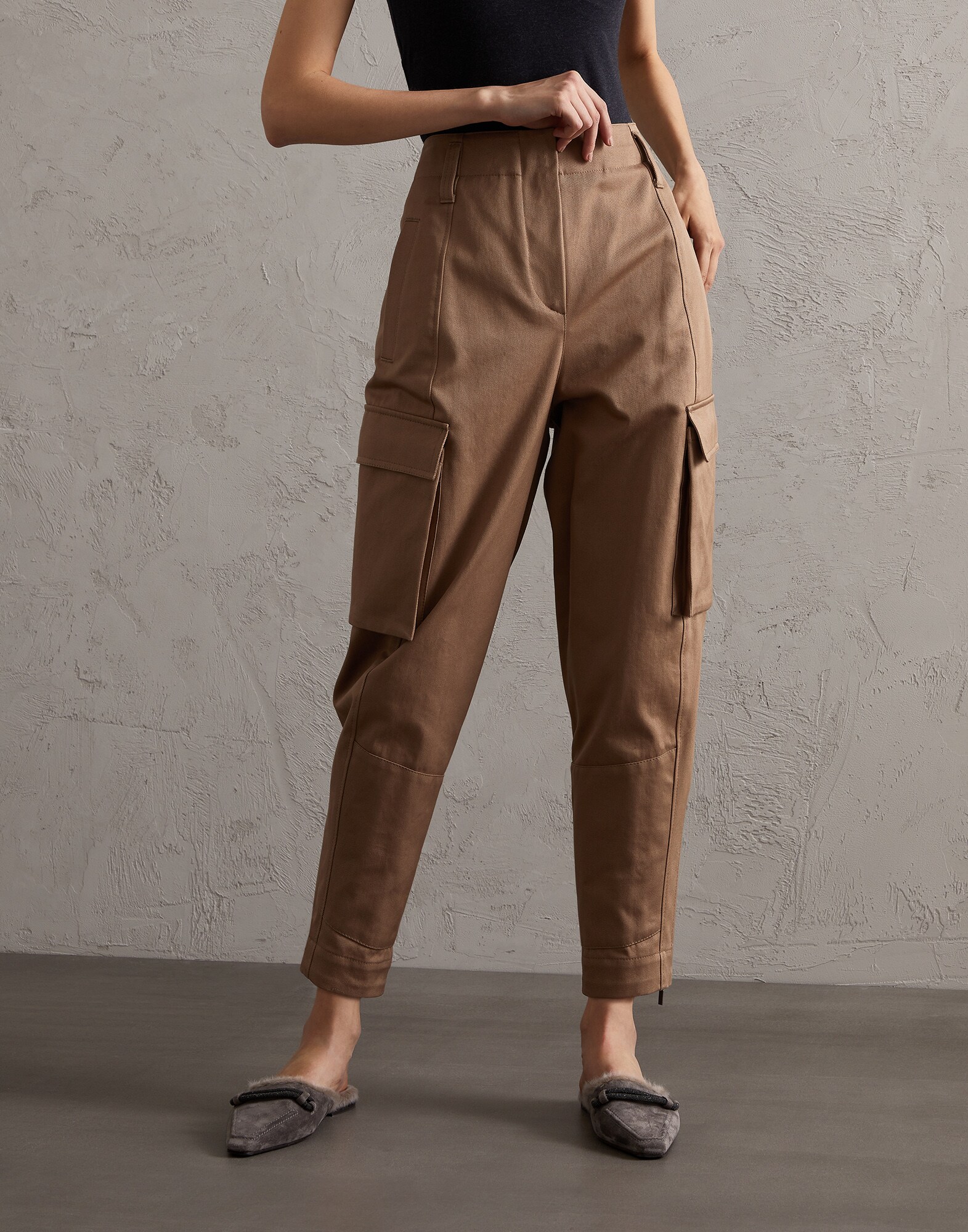 Ergonomic trousers Hazelnut Woman - Brunello Cucinelli