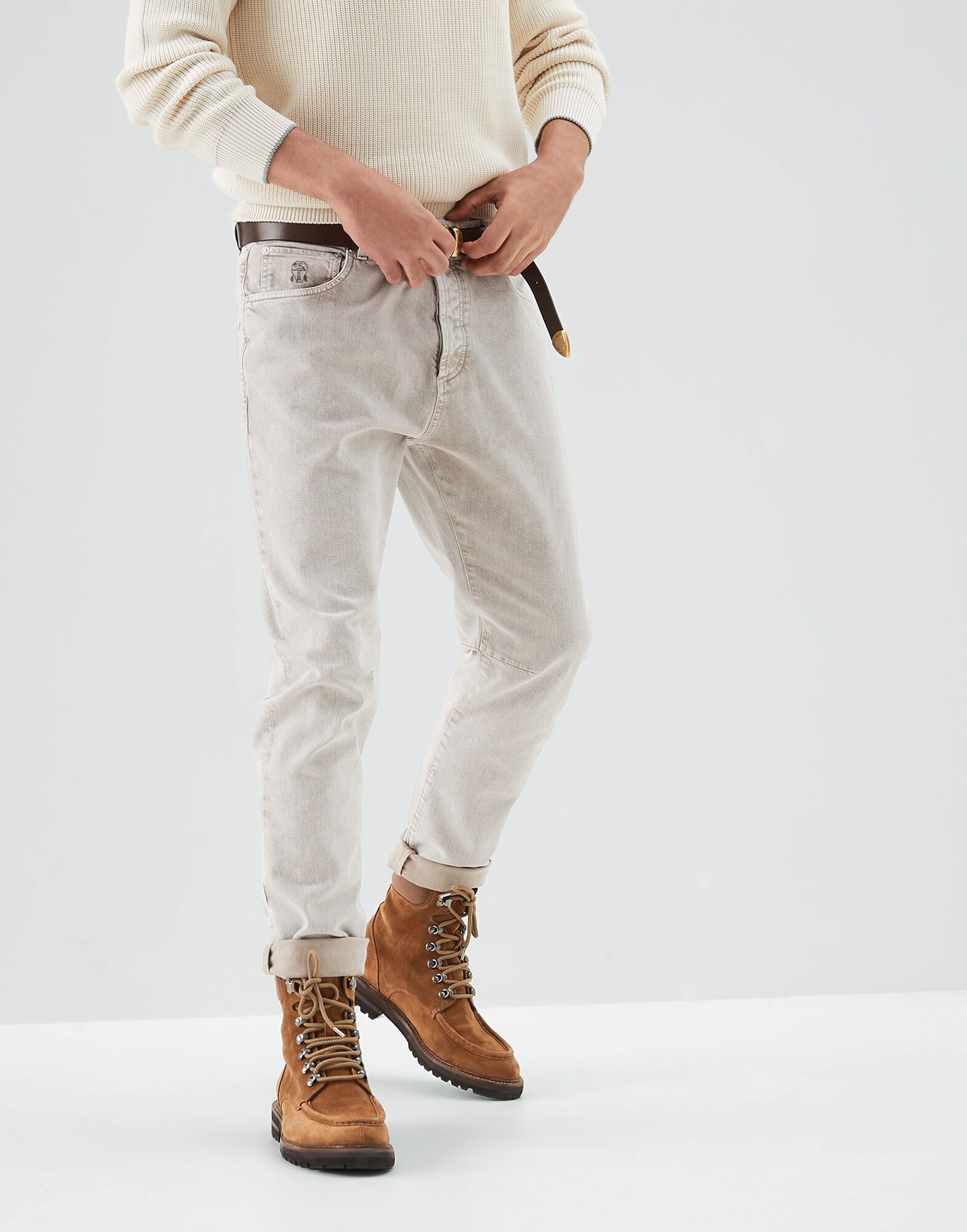 Leisure fit five-pocket trousers