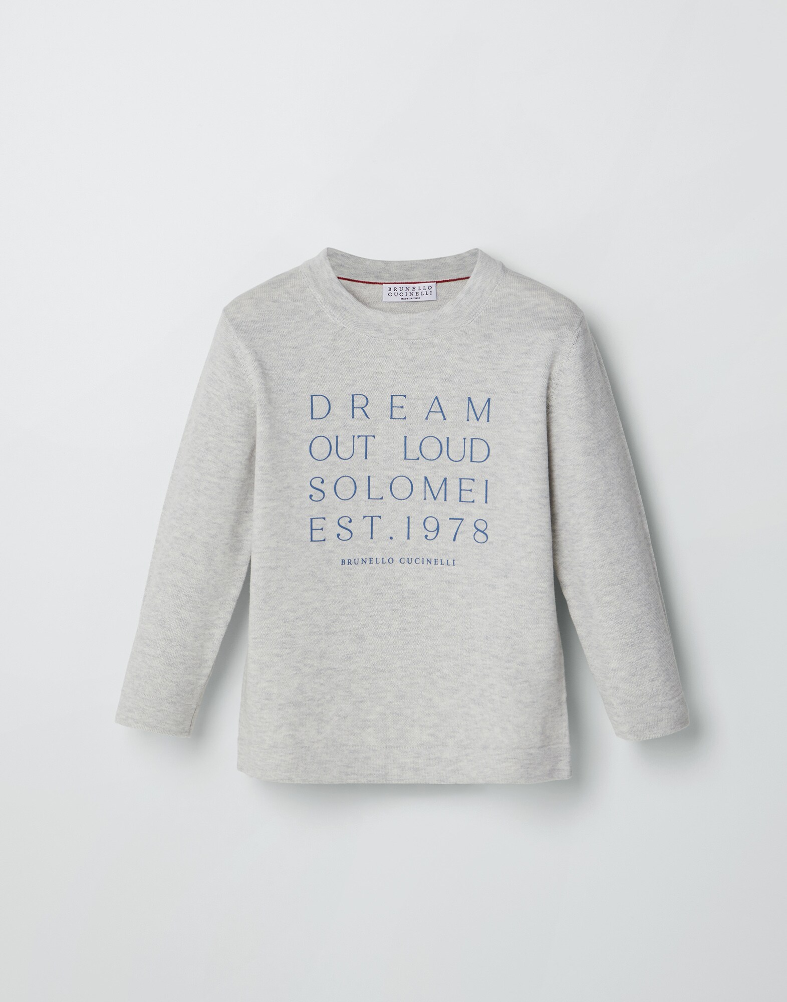 Sweater with print Grey Boy - Brunello Cucinelli