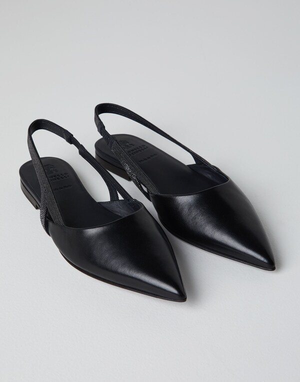 Chaussures plates en nappa Soft Noir Femme - Brunello Cucinelli 