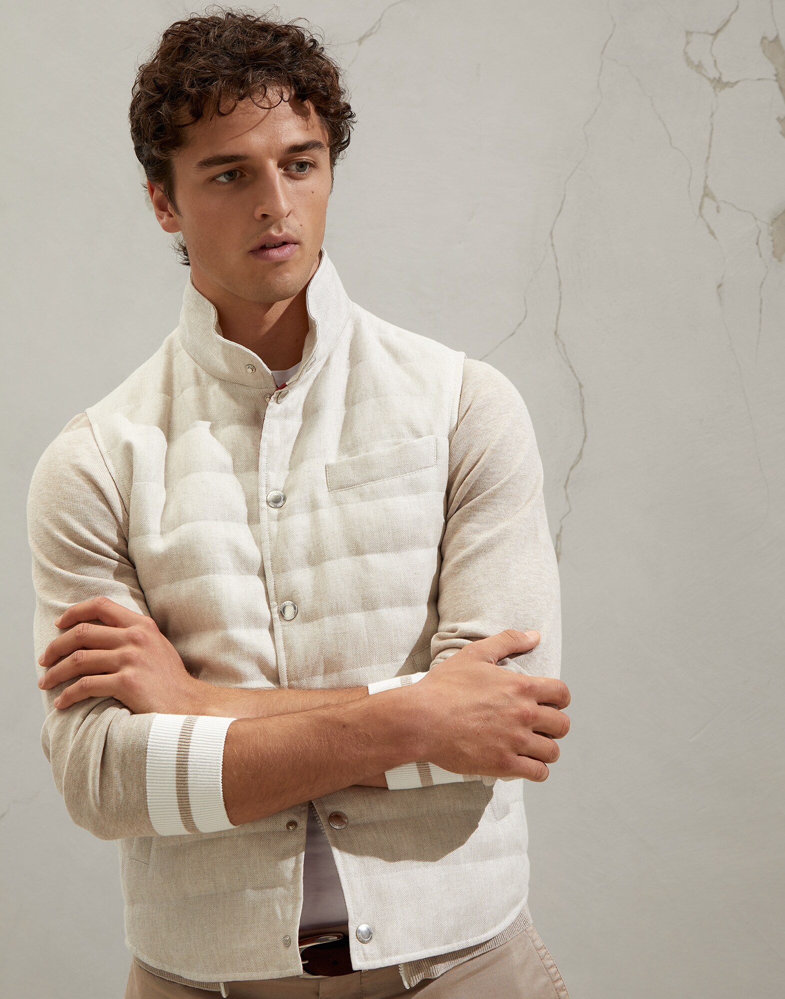 Down Sleeveless Jacket - Front