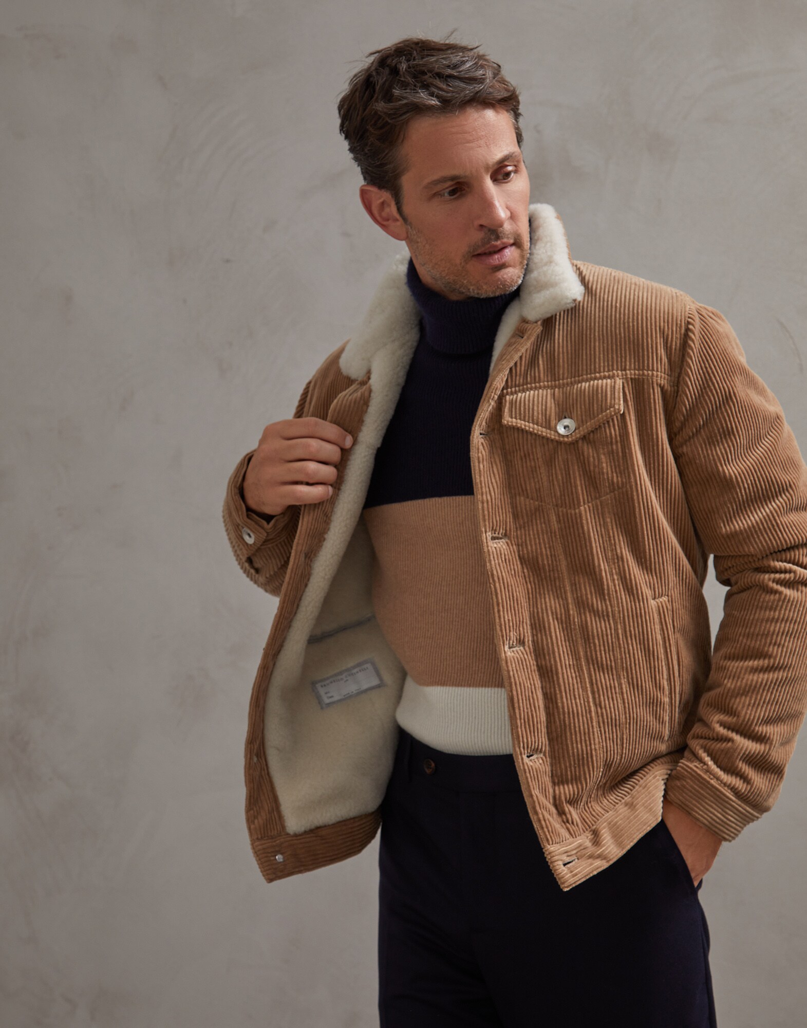 Outerwear Jacket Beige Man 4 - Brunello Cucinelli