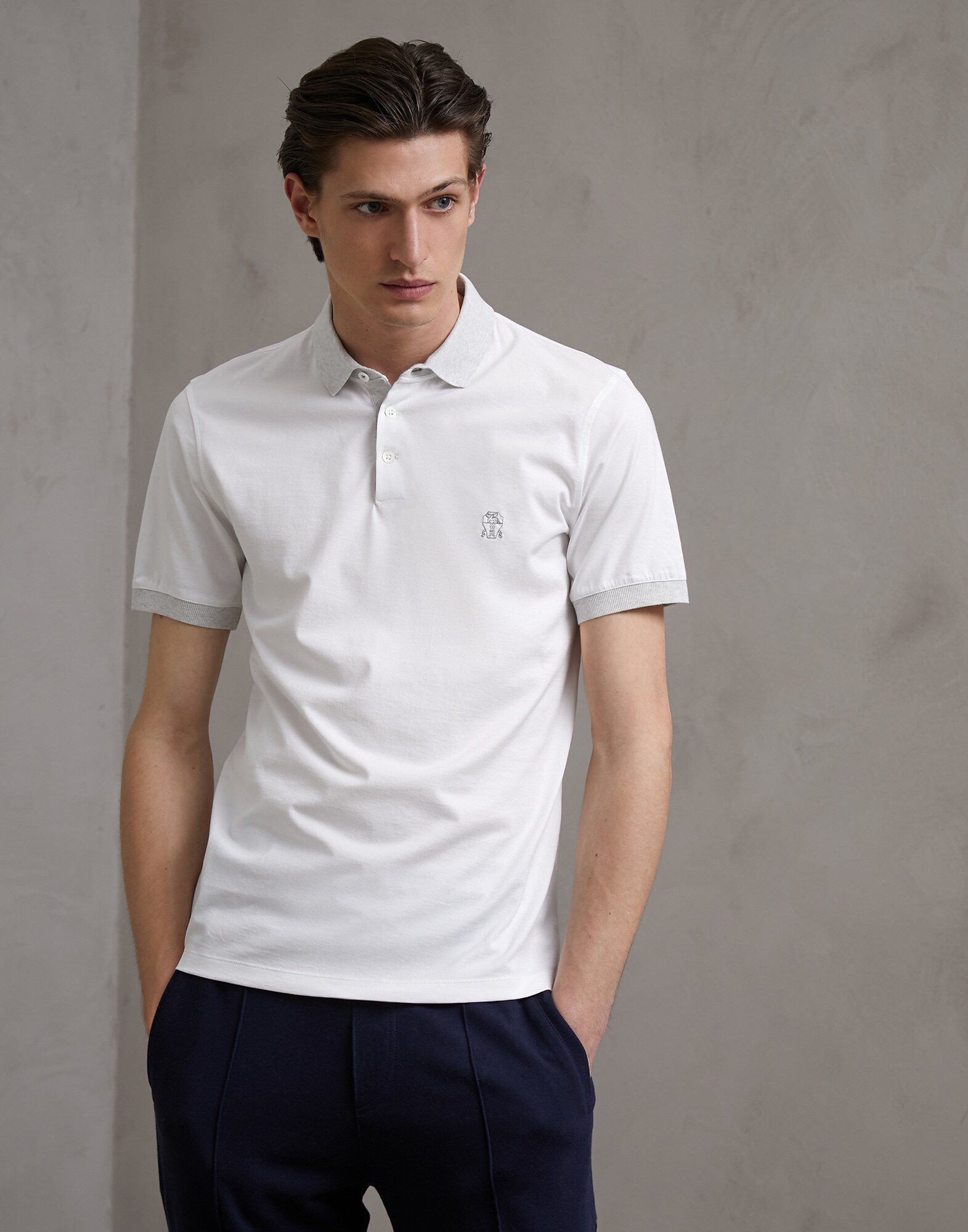 Polo White Man 1 - Brunello Cucinelli
