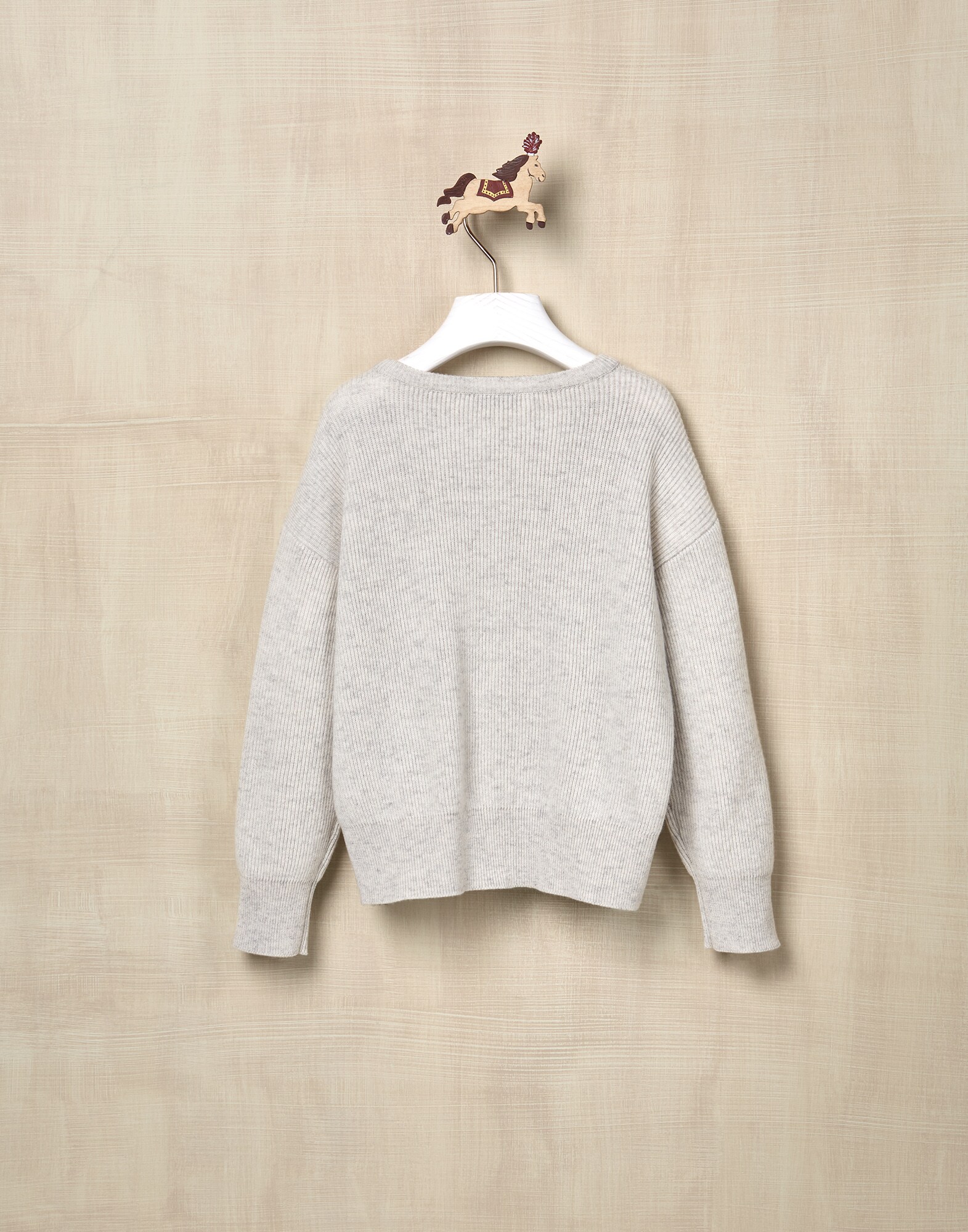 クルーネックセーター パールグレー ガールズ 2 - Brunello Cucinelli
