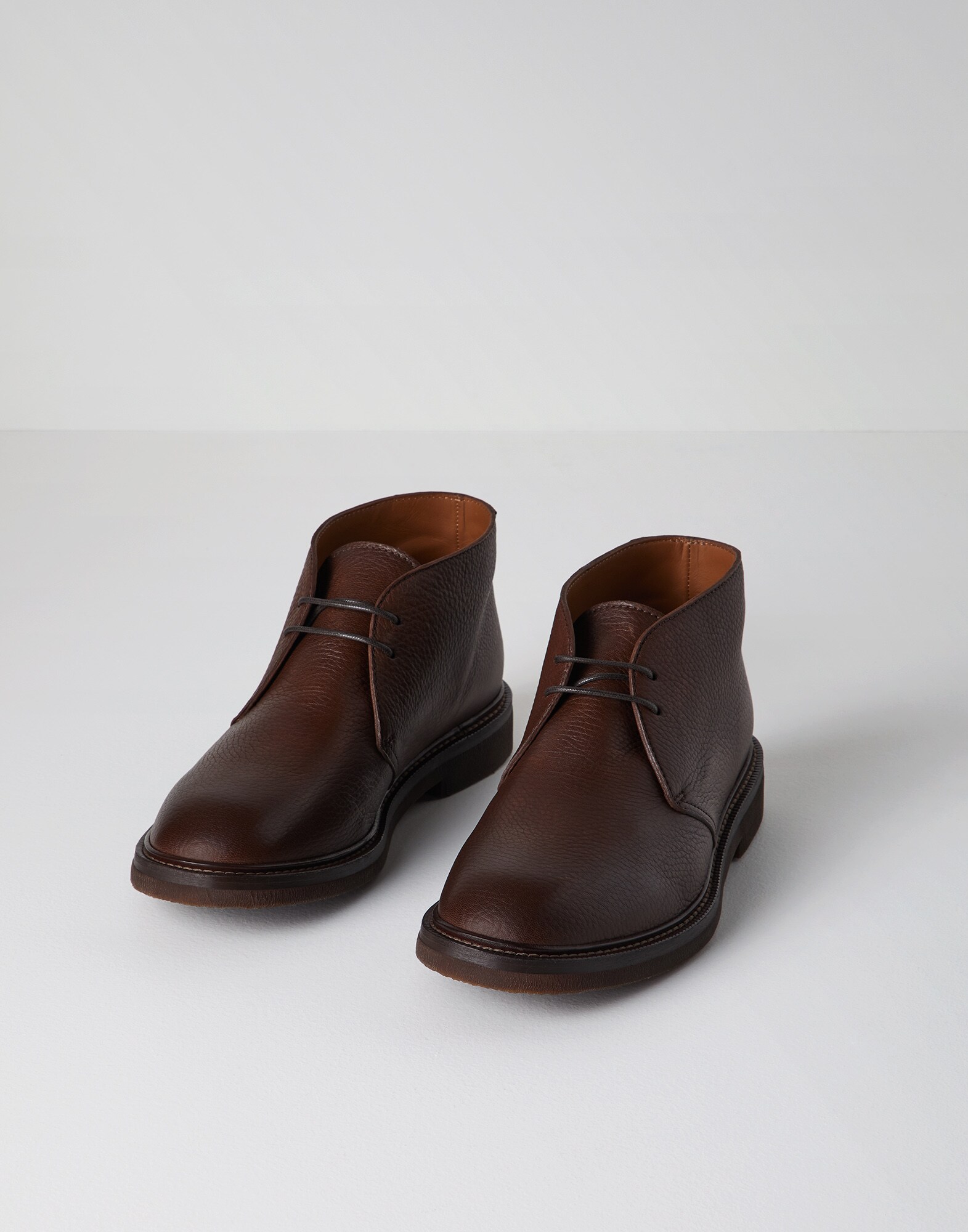 Boots mi-hautes Tabac Homme - Brunello Cucinelli