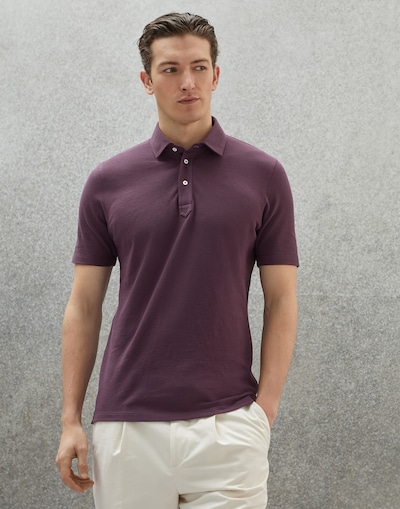 Pique polo shirt Purple Man -
                        Brunello Cucinelli
                    