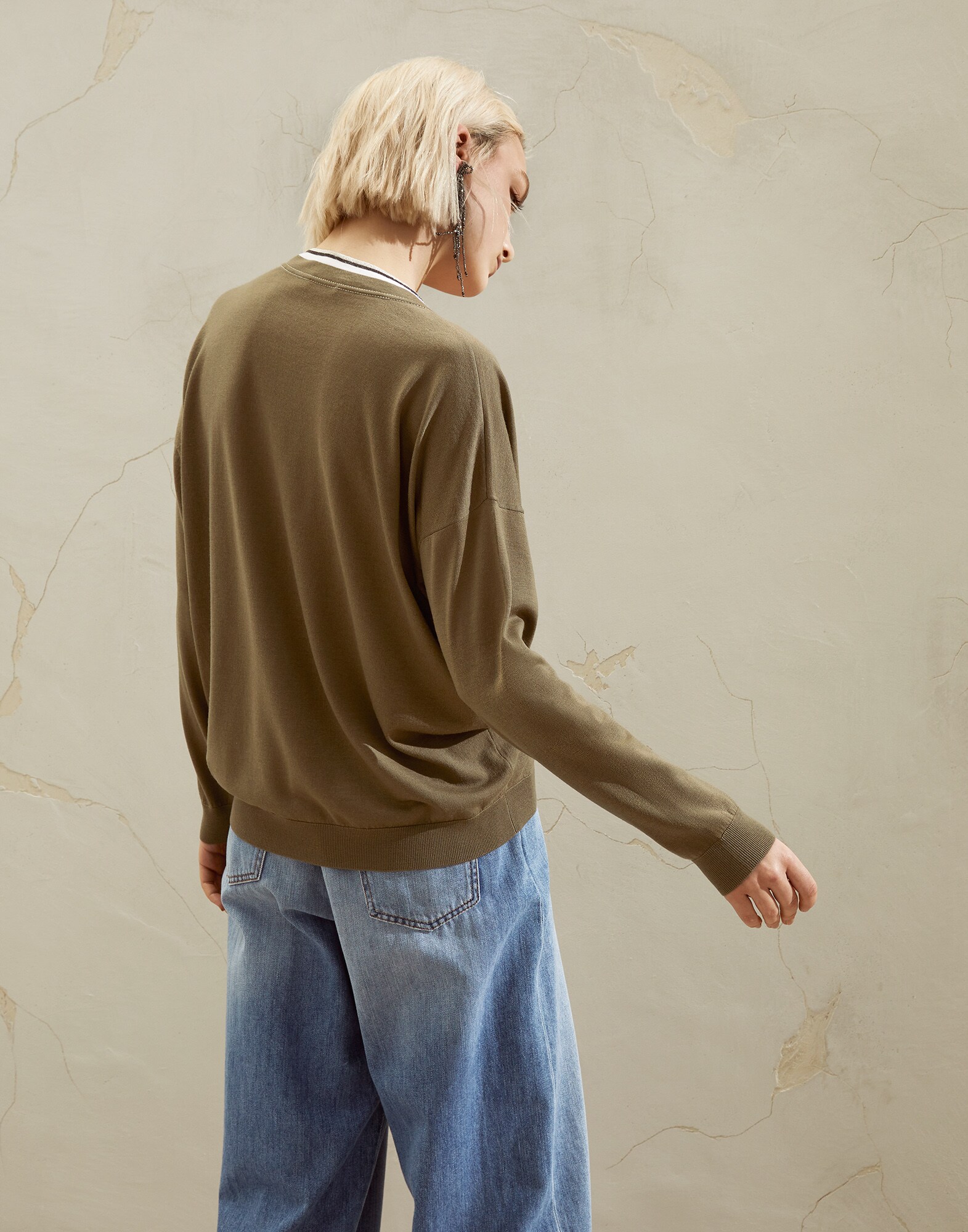 V-neck Sweater - Back view