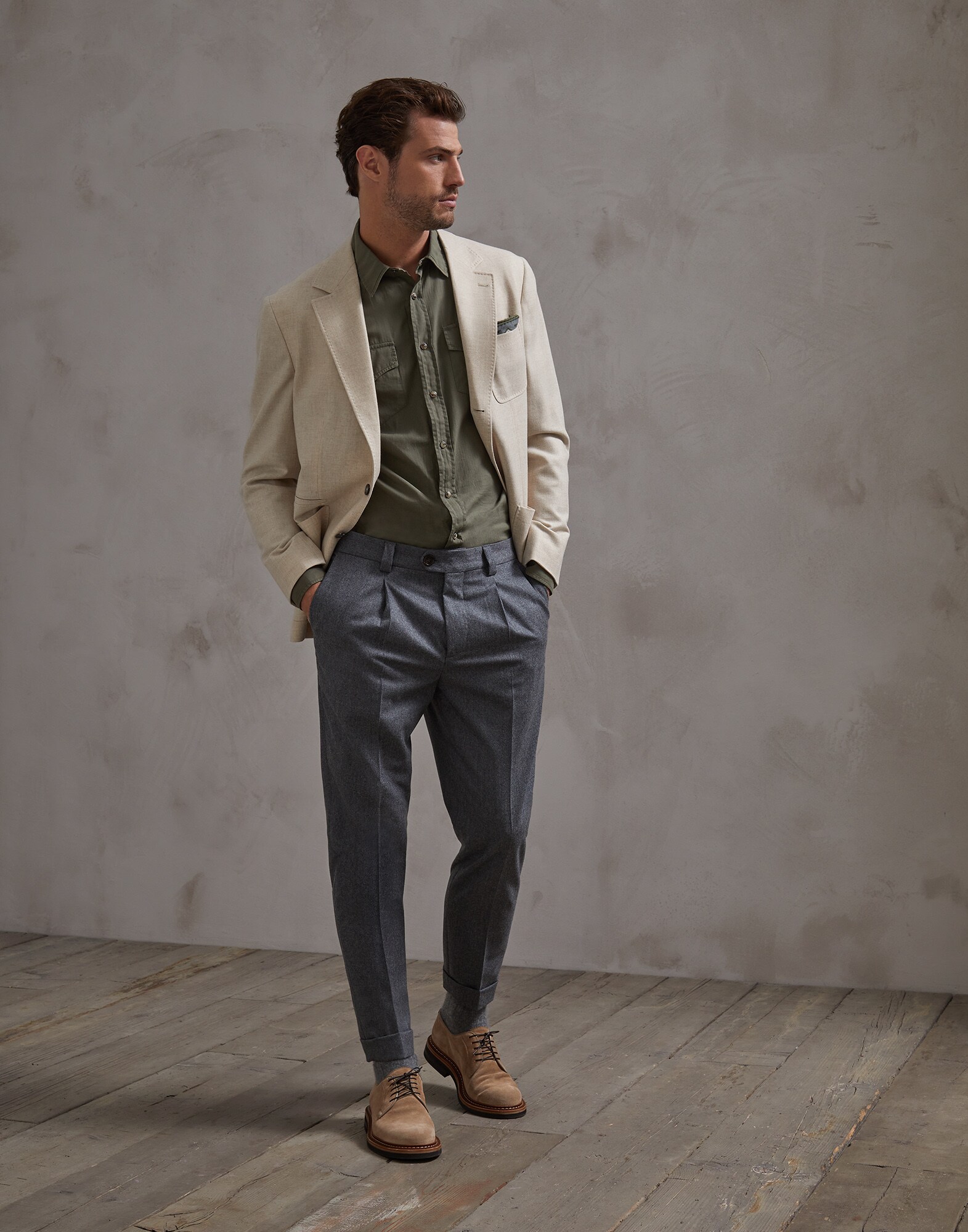 Trousers Medium Grey Man 3 - Brunello Cucinelli