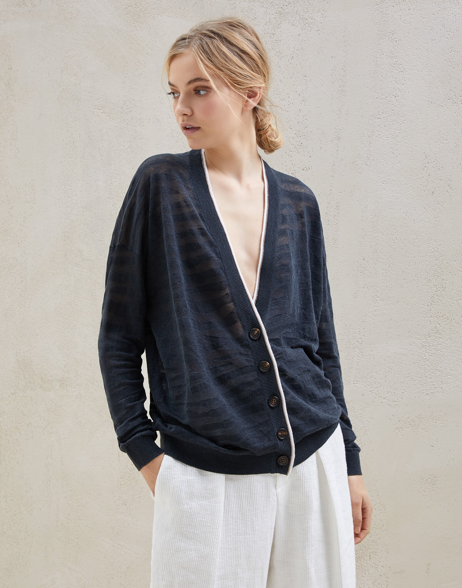 Cardigan léger Lignite Femme - Brunello Cucinelli