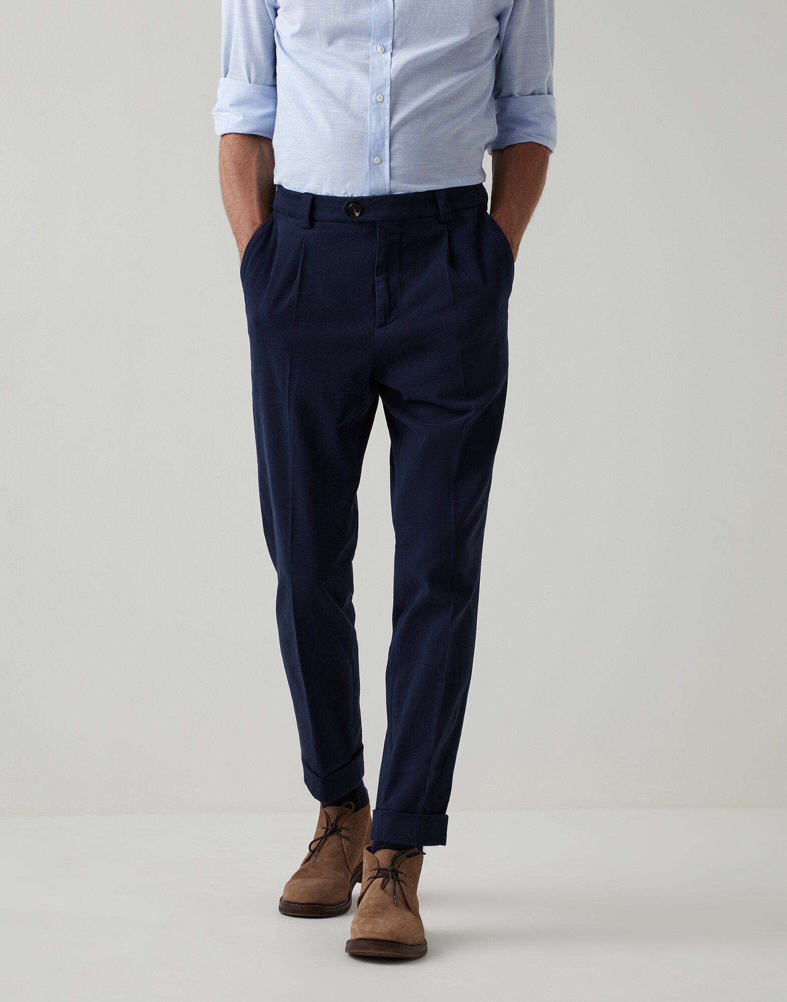 Pantalón de dril Cobalto Hombre - Brunello Cucinelli