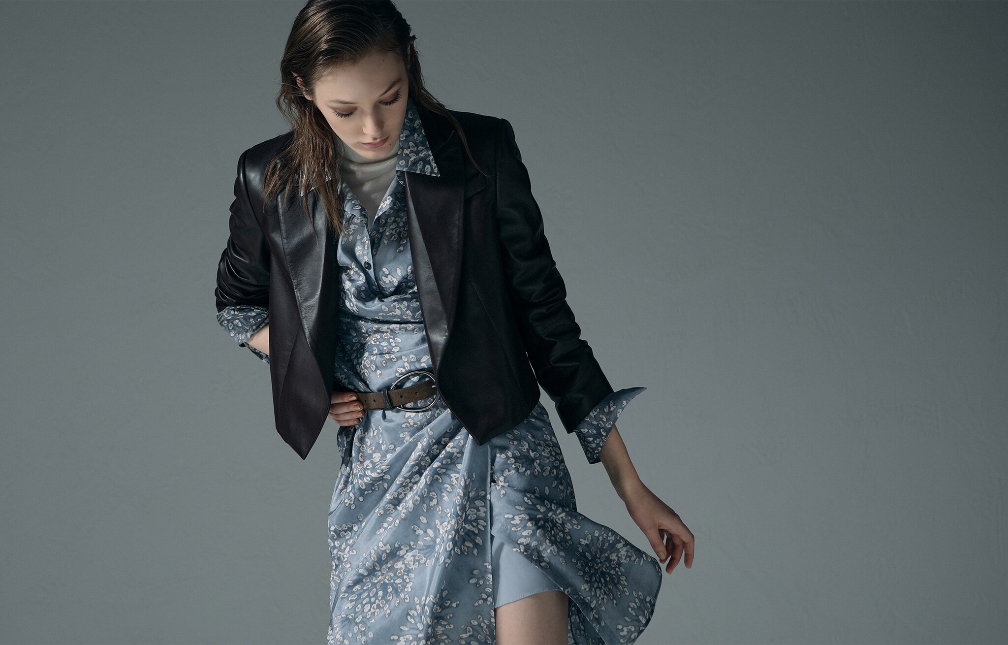 Vestido de seda Celeste Mujer - Brunello Cucinelli
